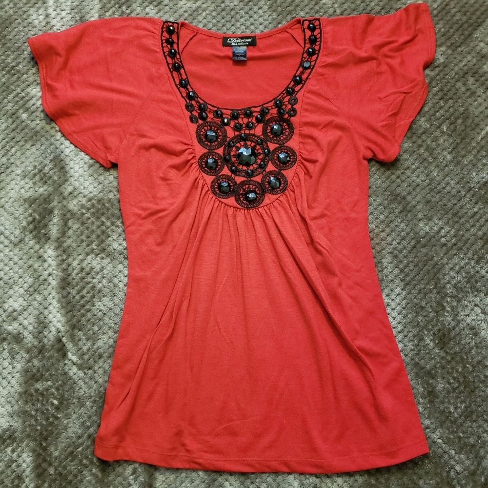 Delirious Red blouse - Picture 1 of 3